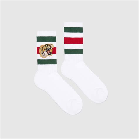 gucci tiger socks cheap|gucci embroidered tiger socks.